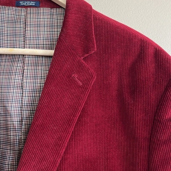 SADDLEBRED Corduroy Men's Blazer in Raspberry - Size - Picture 2 of 9